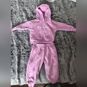 Champion Pink Hoodie and Sweatpants Set
